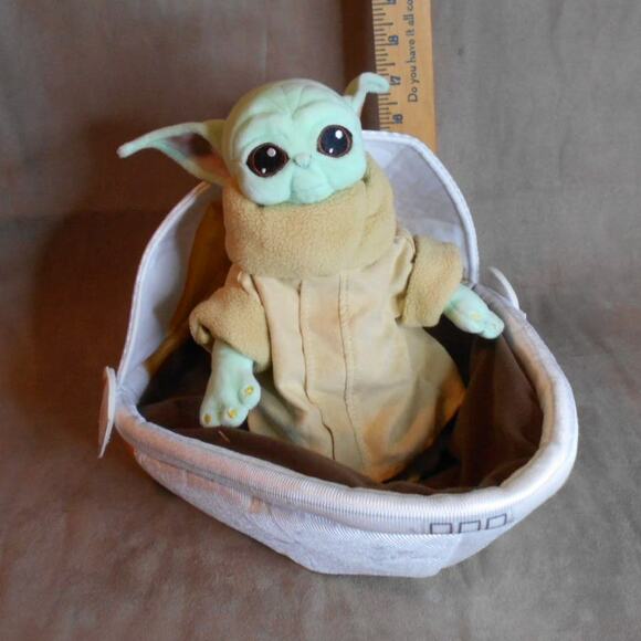 Disney Store Star Wars Grogu w/Hover Pram Plush Baby Yoda The Child - Picture 3 of 8
